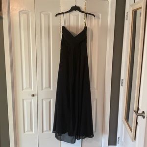 Black strapless sweetheart a-like dress